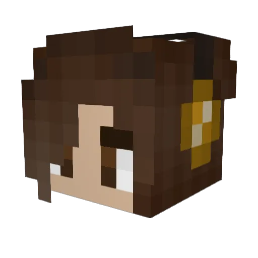 brasiquinha Minecraft avatar head, 3D render