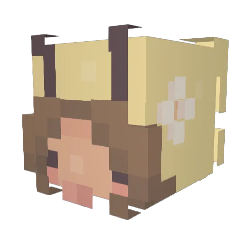 bratgf Minecraft avatar head, 3D render