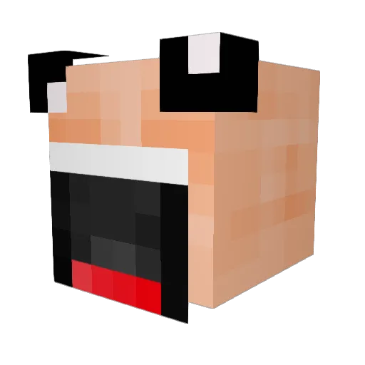 bratik Minecraft avatar head, 3D render