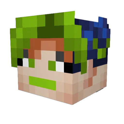 bratty2thick Minecraft avatar head, 3D render