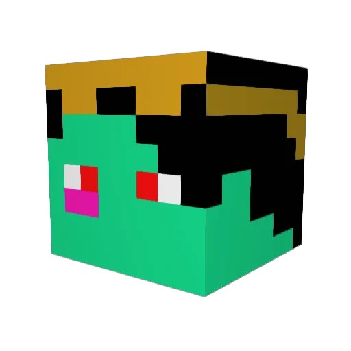 brauny95 Minecraft avatar head, 3D render