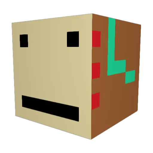 bravechiko Minecraft avatar head, 3D render