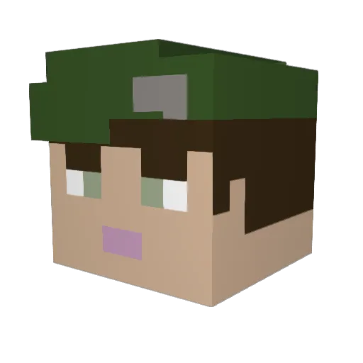 bravenum066 Minecraft avatar head, 3D render
