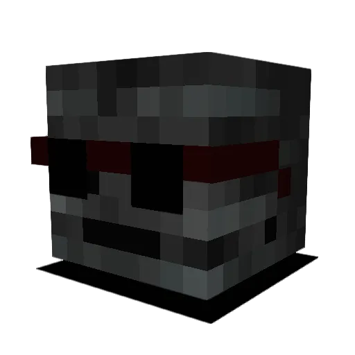 brawlstarsking Minecraft avatar head, 3D render