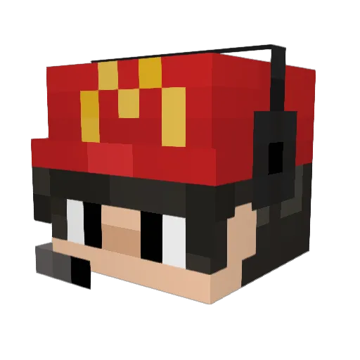 braxil Minecraft avatar head, 3D render