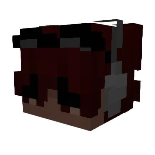 brcwn Minecraft avatar head, 3D render