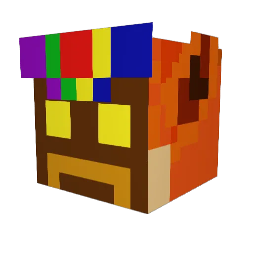 brd8aa Minecraft avatar head, 3D render