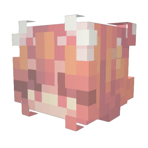 brdey Minecraft avatar head, 3D render