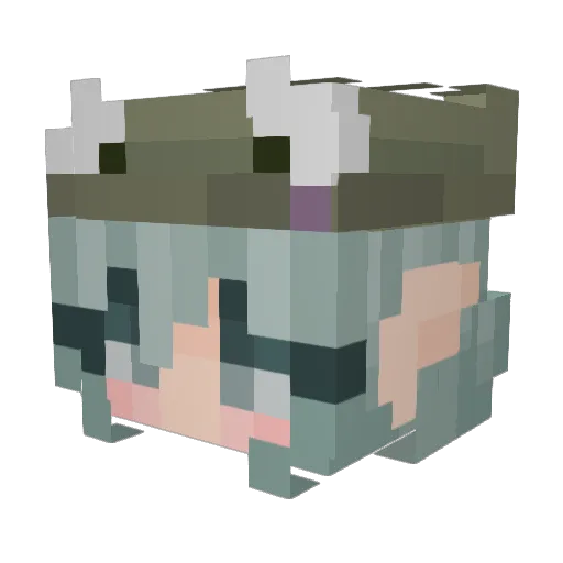 bre_heh Minecraft avatar head, 3D render