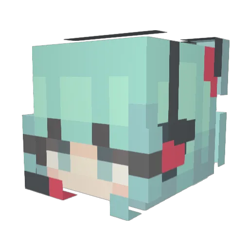 bread0w0 Minecraft avatar head, 3D render