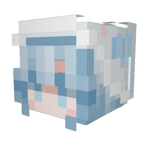 bread2987 Minecraft avatar head, 3D render