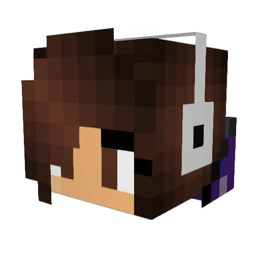 bread_hours Minecraft avatar head, 3D render