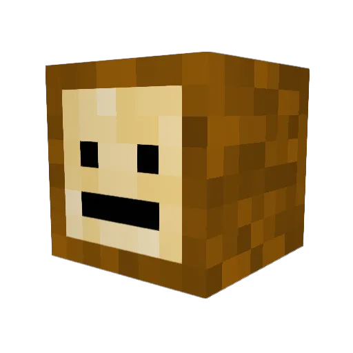 breadandballs Minecraft avatar head, 3D render