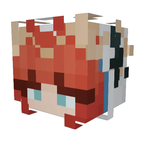breadb Minecraft avatar head, 3D render