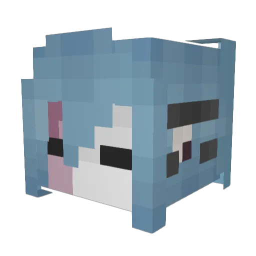 breadbd Minecraft avatar head, 3D render