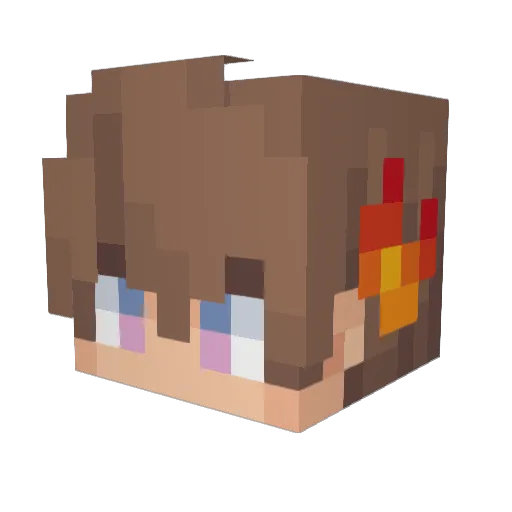 breadtomato Minecraft avatar head, 3D render
