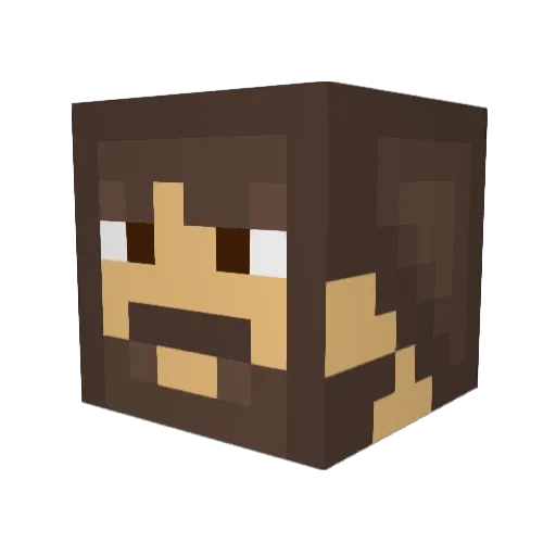 breakingles Minecraft avatar head, 3D render