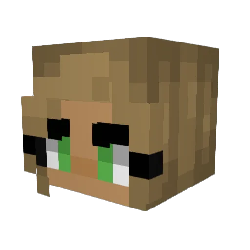 brebre22 Minecraft avatar head, 3D render