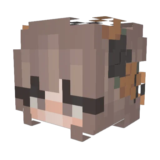 brebre Minecraft avatar head, 3D render