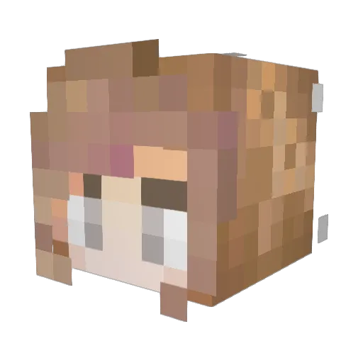 brecert Minecraft avatar head, 3D render
