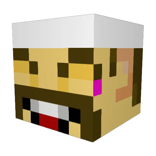 bredbu Minecraft avatar head, 3D render
