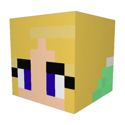 bree09 Minecraft avatar head, 3D render