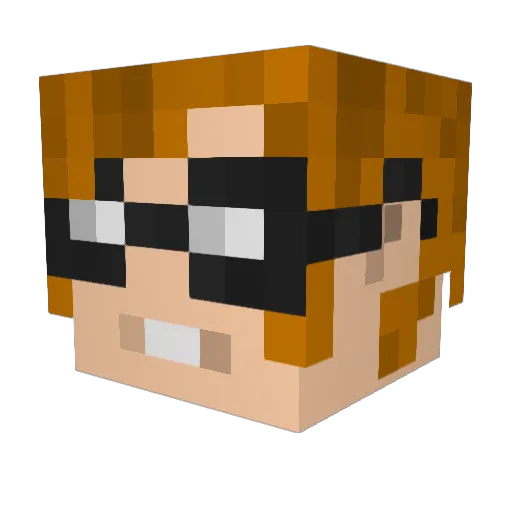 breezybuilder Minecraft avatar head, 3D render