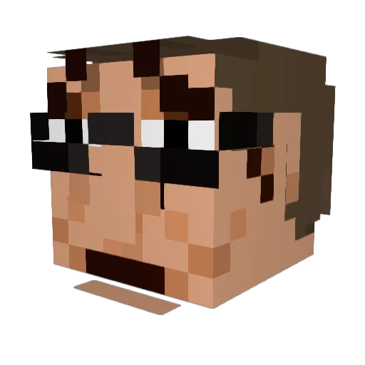 bregmeg Minecraft avatar head, 3D render