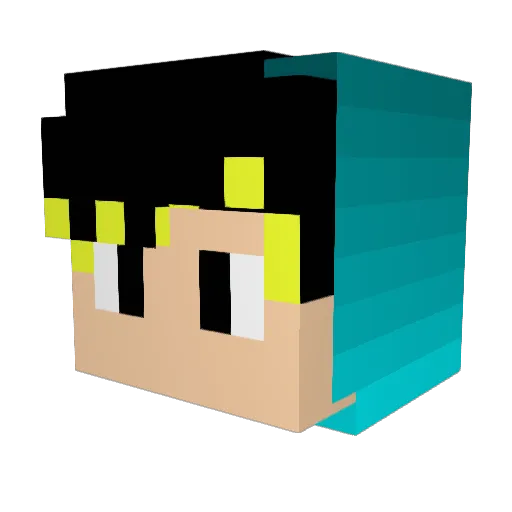 breinbits Minecraft avatar head, 3D render