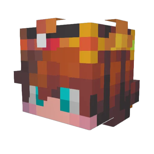 brelag Minecraft avatar head, 3D render