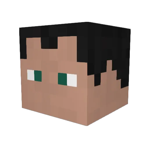 brendancfarrell Minecraft avatar head, 3D render
