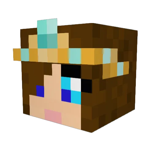 brendlfly Minecraft avatar head, 3D render