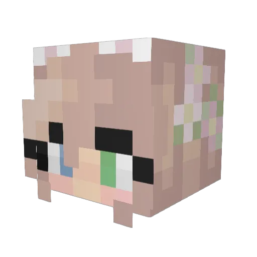 brentosti Minecraft avatar head, 3D render