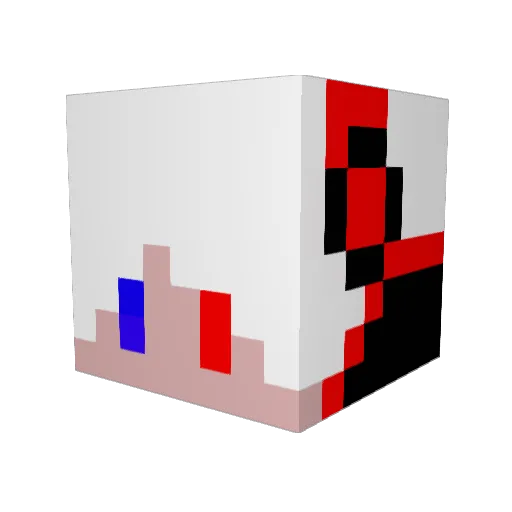 brentur Minecraft avatar head, 3D render