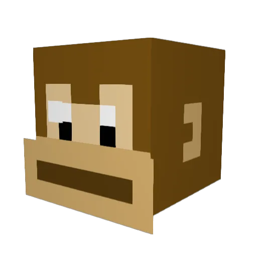 brevuh Minecraft avatar head, 3D render