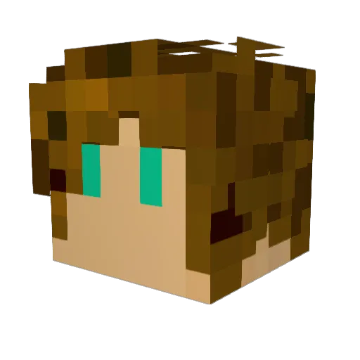 brewno Minecraft avatar head, 3D render