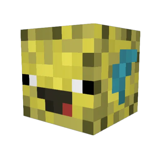 brewsterlee Minecraft avatar head, 3D render