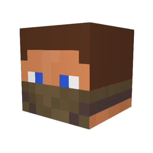brgonza Minecraft avatar head, 3D render