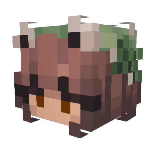briARMY Minecraft avatar head, 3D render