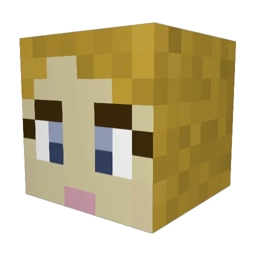 bria13 Minecraft avatar head, 3D render