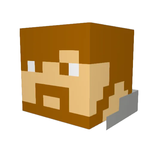 brian484 Minecraft avatar head, 3D render