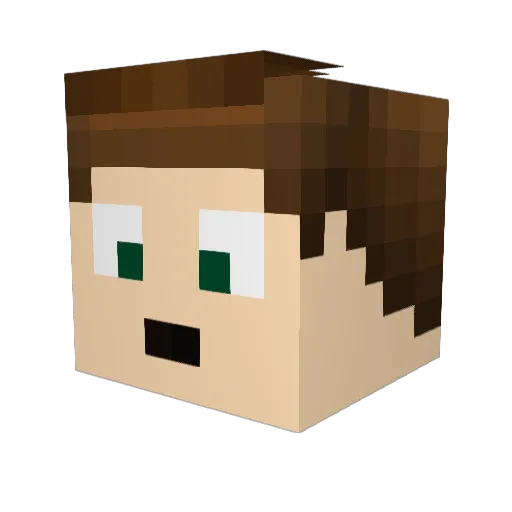 brian622 Minecraft avatar head, 3D render