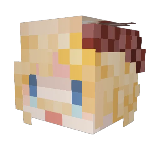 brianfei Minecraft avatar head, 3D render