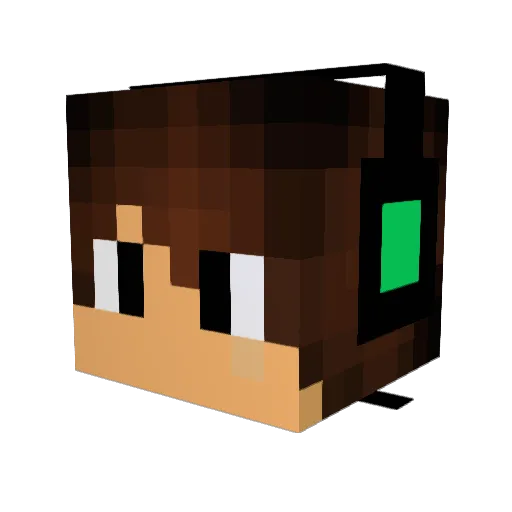 brianissa Minecraft avatar head, 3D render