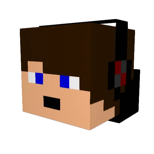 briankwiski Minecraft avatar head, 3D render