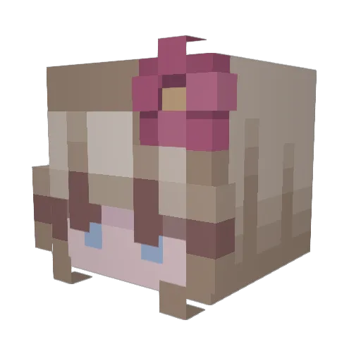brianna2020 Minecraft avatar head, 3D render