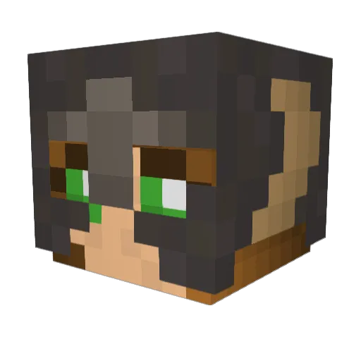 briannatarango Minecraft avatar head, 3D render