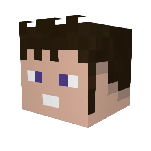 brianrules Minecraft avatar head, 3D render