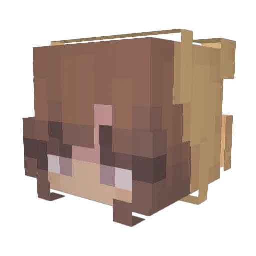 briatri Minecraft avatar head, 3D render