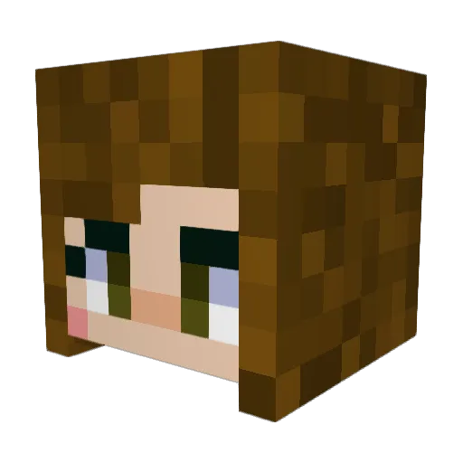 bribetts Minecraft avatar head, 3D render